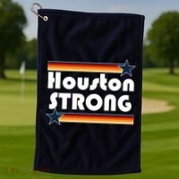 Houston Strong Baseball Star Logo Golf Towel thumb 1