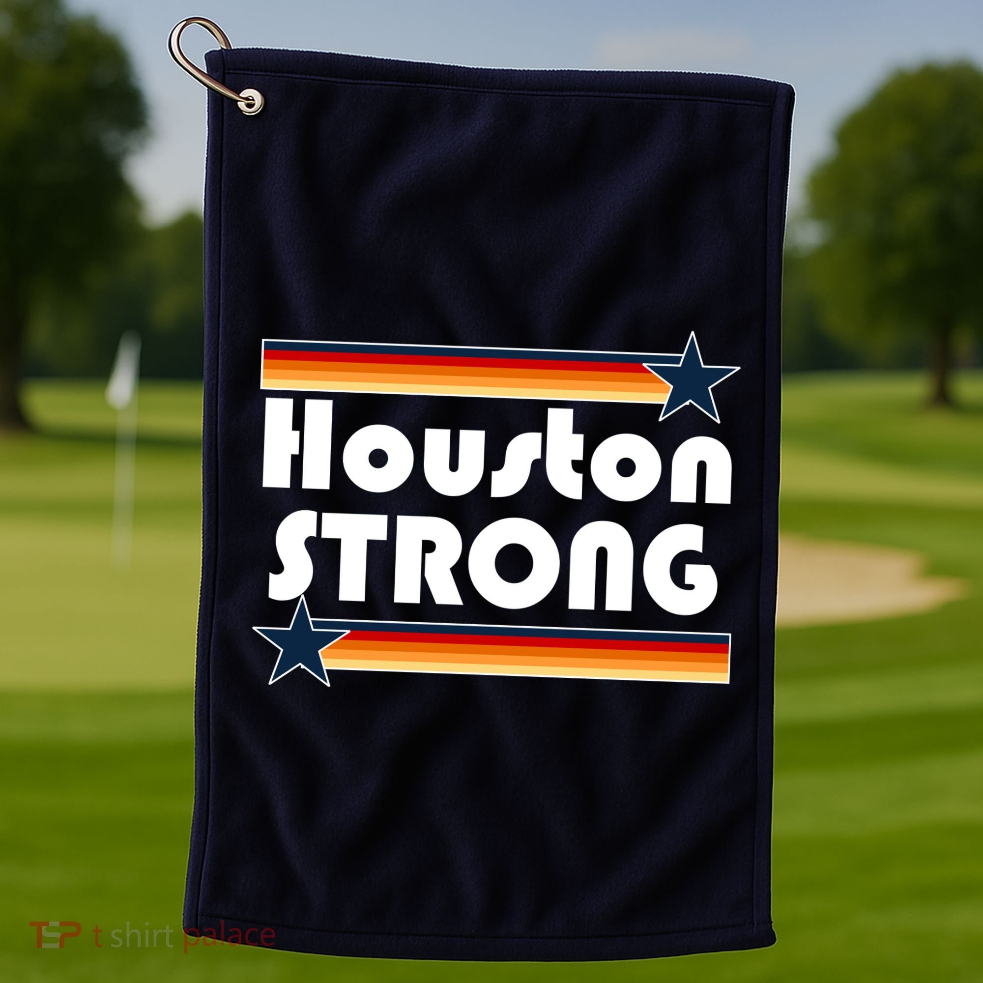 Houston Strong Baseball Star Logo Golf Towel