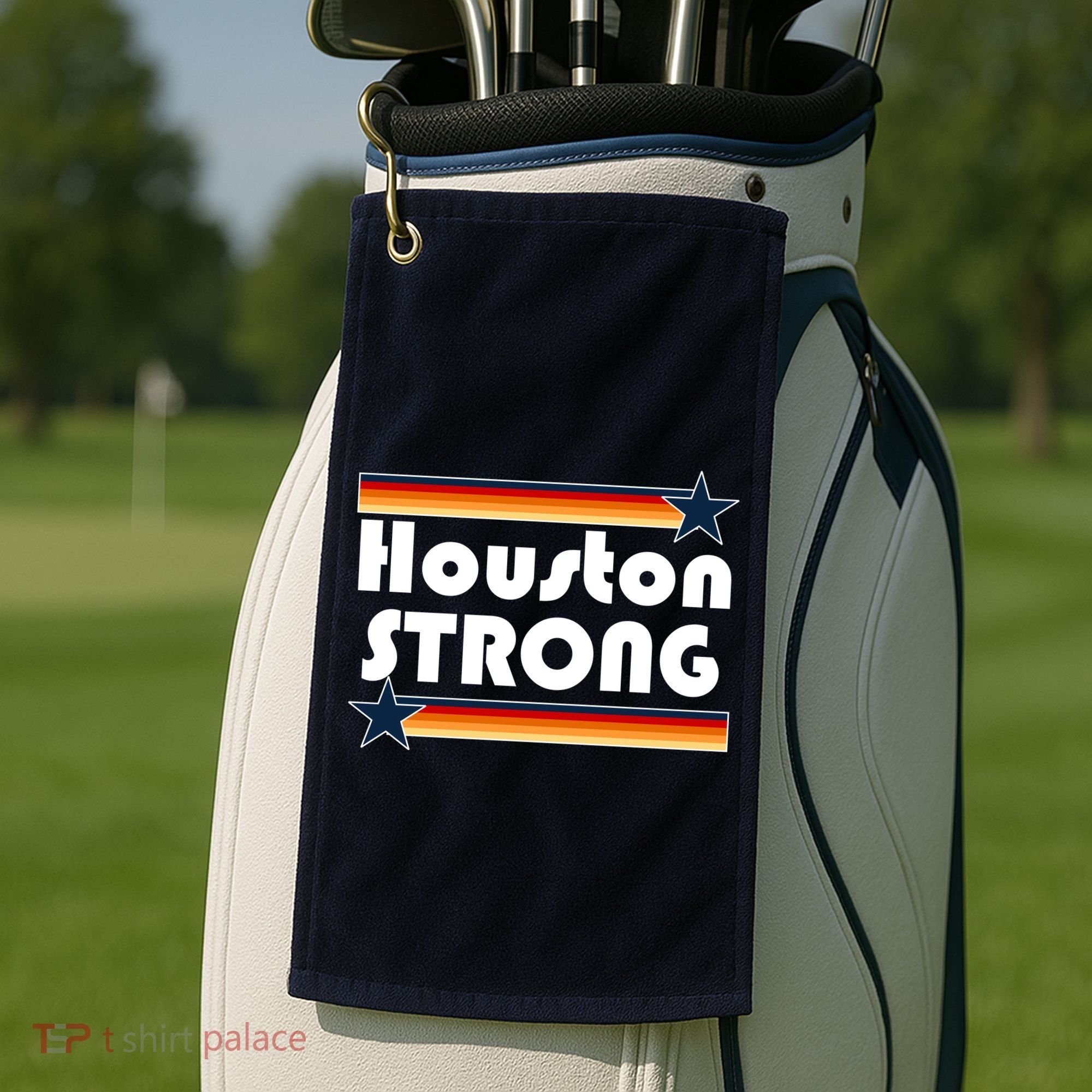 Houston Strong Baseball Star Logo Golf Towel