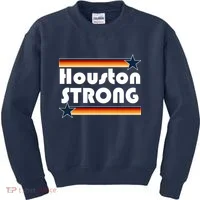 Houston Strong Baseball Star Logo Kids Sweatshirt thumb 0