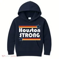 Houston Strong Baseball Star Logo Kids Hoodie thumb 0