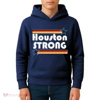 Houston Strong Baseball Star Logo Kids Hoodie thumb 4