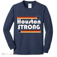 Houston Strong Baseball Star Logo Kids Long Sleeve Shirt thumb 0