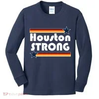 Houston Strong Baseball Star Logo Kids Long Sleeve Shirt thumb 0