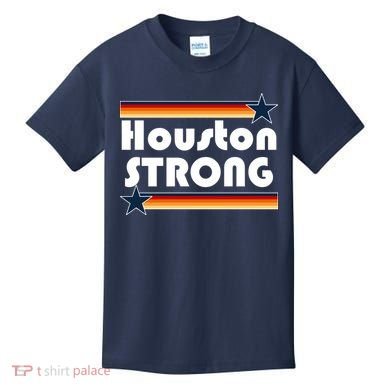 Houston Strong Baseball Star Logo Kids T-Shirt