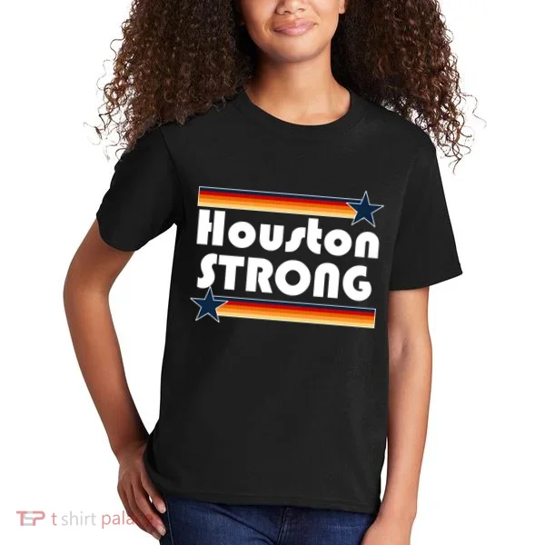 Houston Strong Baseball Star Logo Kids T-Shirt