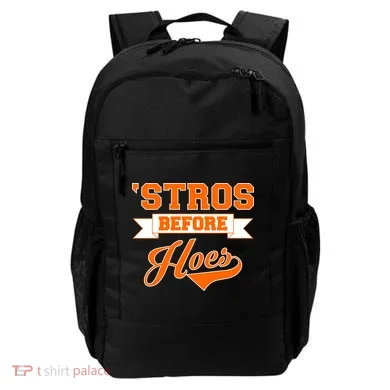 Houston 'Stros Before Hoes Baseball Script Backpack