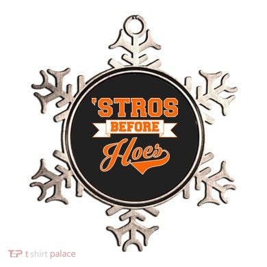 Houston 'Stros Before Hoes Baseball Script Ornament