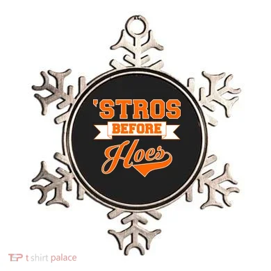 Houston 'Stros Before Hoes Baseball Script Ornament