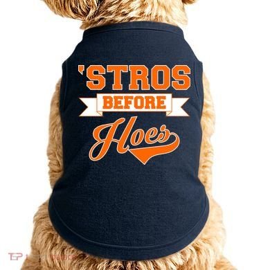 Houston 'Stros Before Hoes Baseball Script Doggie Tank