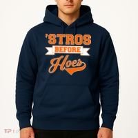 Houston 'Stros Before Hoes Baseball Script Hoodie thumb 2