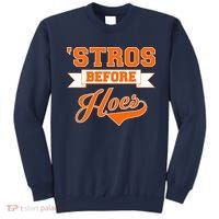 Houston 'Stros Before Hoes Baseball Script Sweatshirt thumb 0