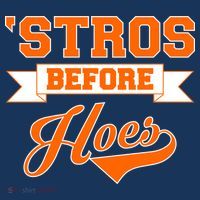Houston 'Stros Before Hoes Baseball Script Sweatshirt thumb 3