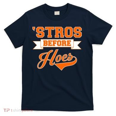 Houston 'Stros Before Hoes Baseball Script T-Shirt