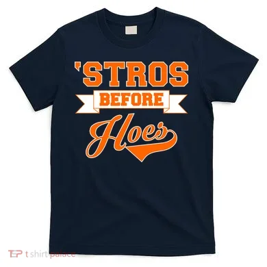 Houston 'Stros Before Hoes Baseball Script T-Shirt