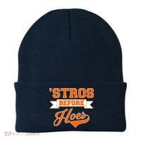 Houston 'Stros Before Hoes Baseball Script Beanie thumb 0