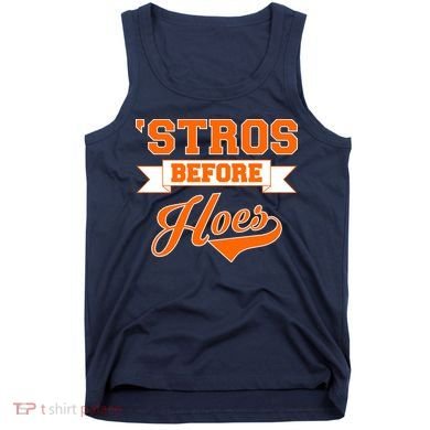 Houston 'Stros Before Hoes Baseball Script Tank Top