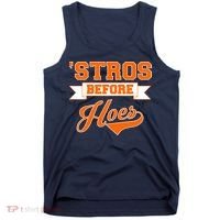 Houston 'Stros Before Hoes Baseball Script Tank Top thumb 0