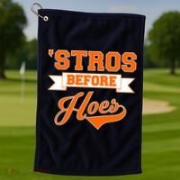 Houston 'Stros Before Hoes Baseball Script Golf Towel thumb 1