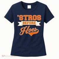 Houston 'Stros Before Hoes Baseball Script Women's T-Shirt thumb 0