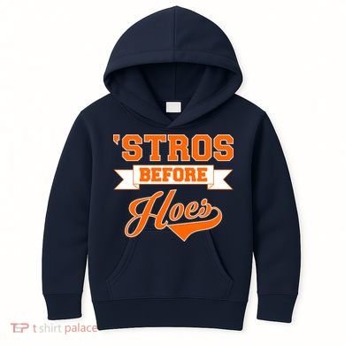 Houston 'Stros Before Hoes Baseball Script Kids Hoodie