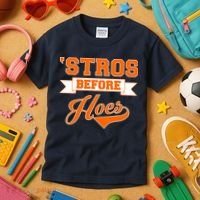 Houston 'Stros Before Hoes Baseball Script Kids T-Shirt thumb 3
