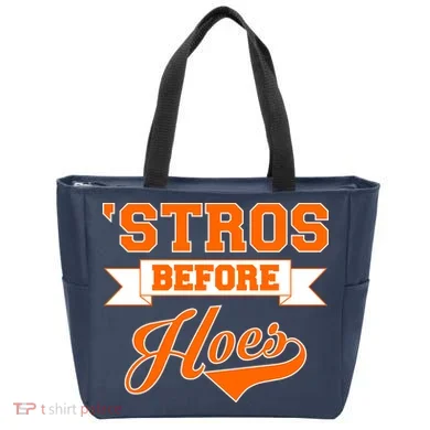 Houston 'Stros Before Hoes Baseball Script Tote Bag