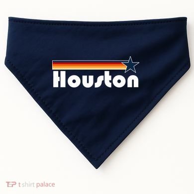 Houston Texas Baseball Colors Logo USA-Made Doggie Bandana