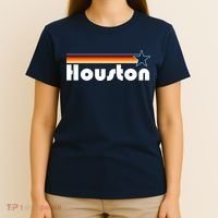 Houston Texas Baseball Colors Logo T-Shirt thumb 4