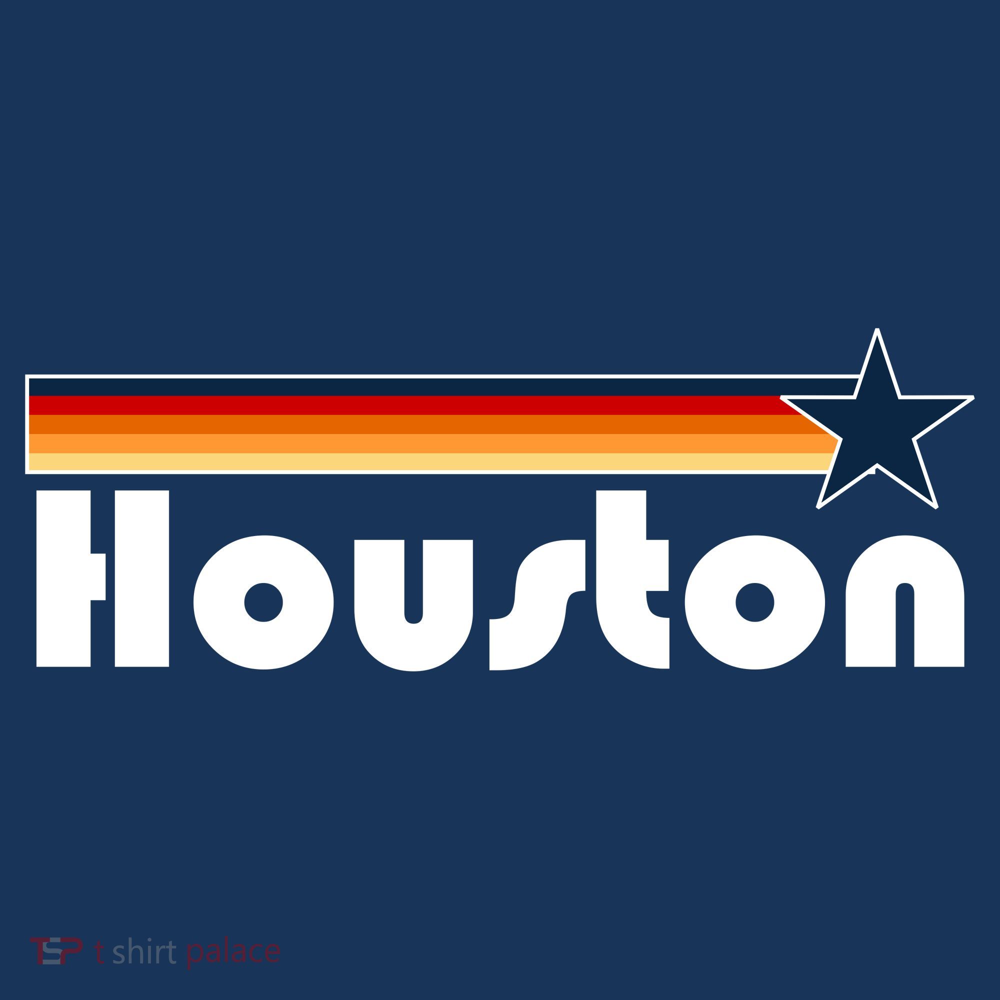 Houston Texas Baseball Colors Logo T-Shirt
