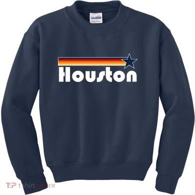 Houston Texas Baseball Colors Logo Kids Sweatshirt