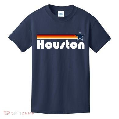 Houston Texas Baseball Colors Logo Kids T-Shirt