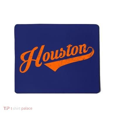 Houston, Texas City Vintage Baseball Script Mousepad