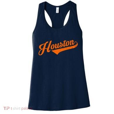 Houston, Texas City Vintage Baseball Script Women's Tank Top