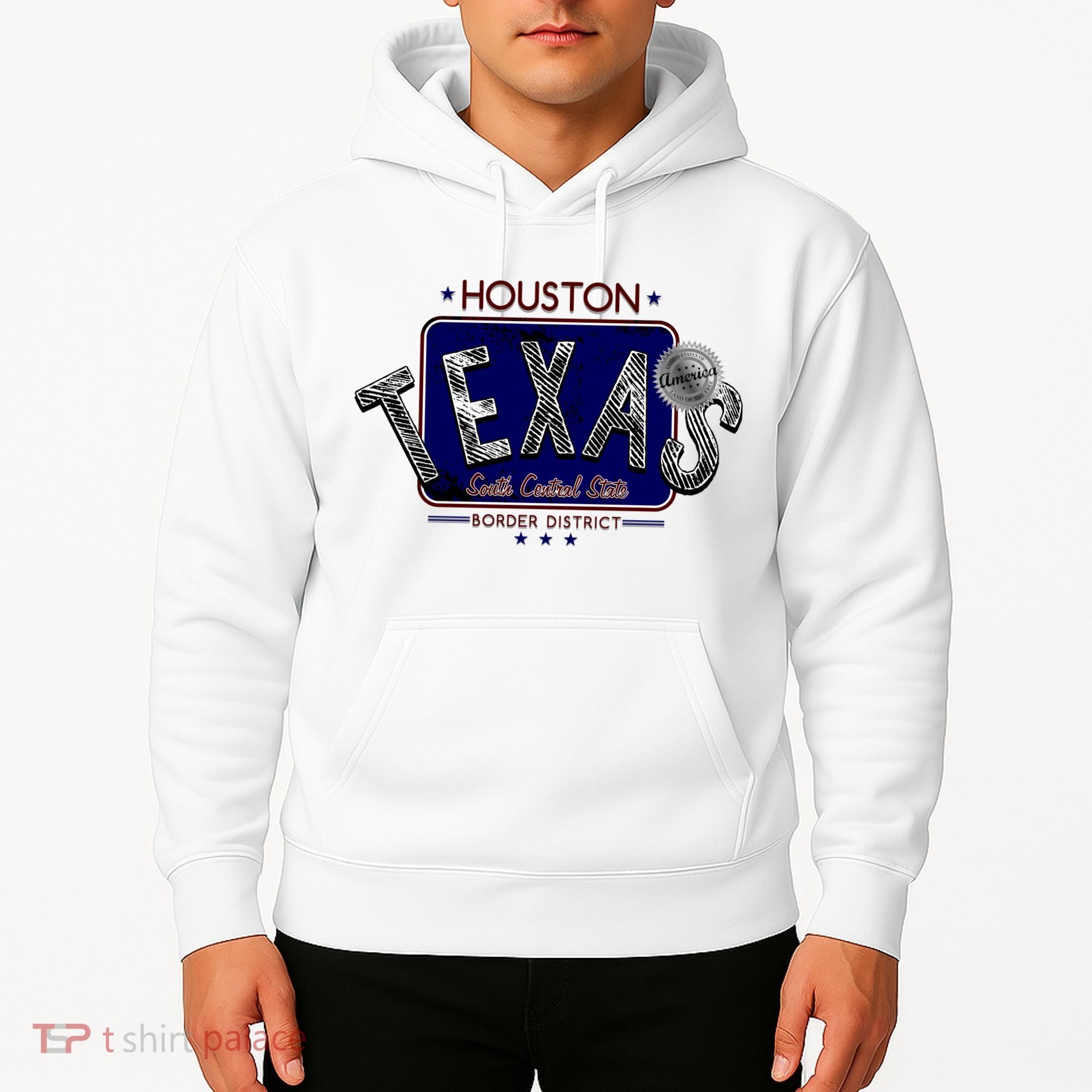 Houston Texas Land of the Free Logo Hoodie