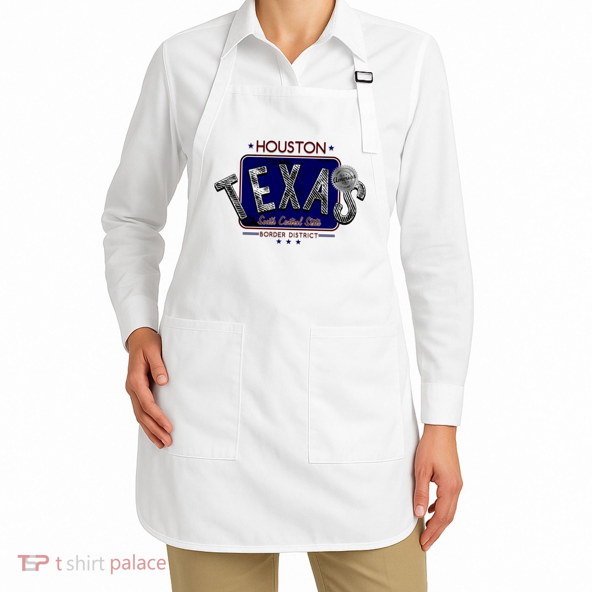 Houston Texas Land of the Free Logo Apron