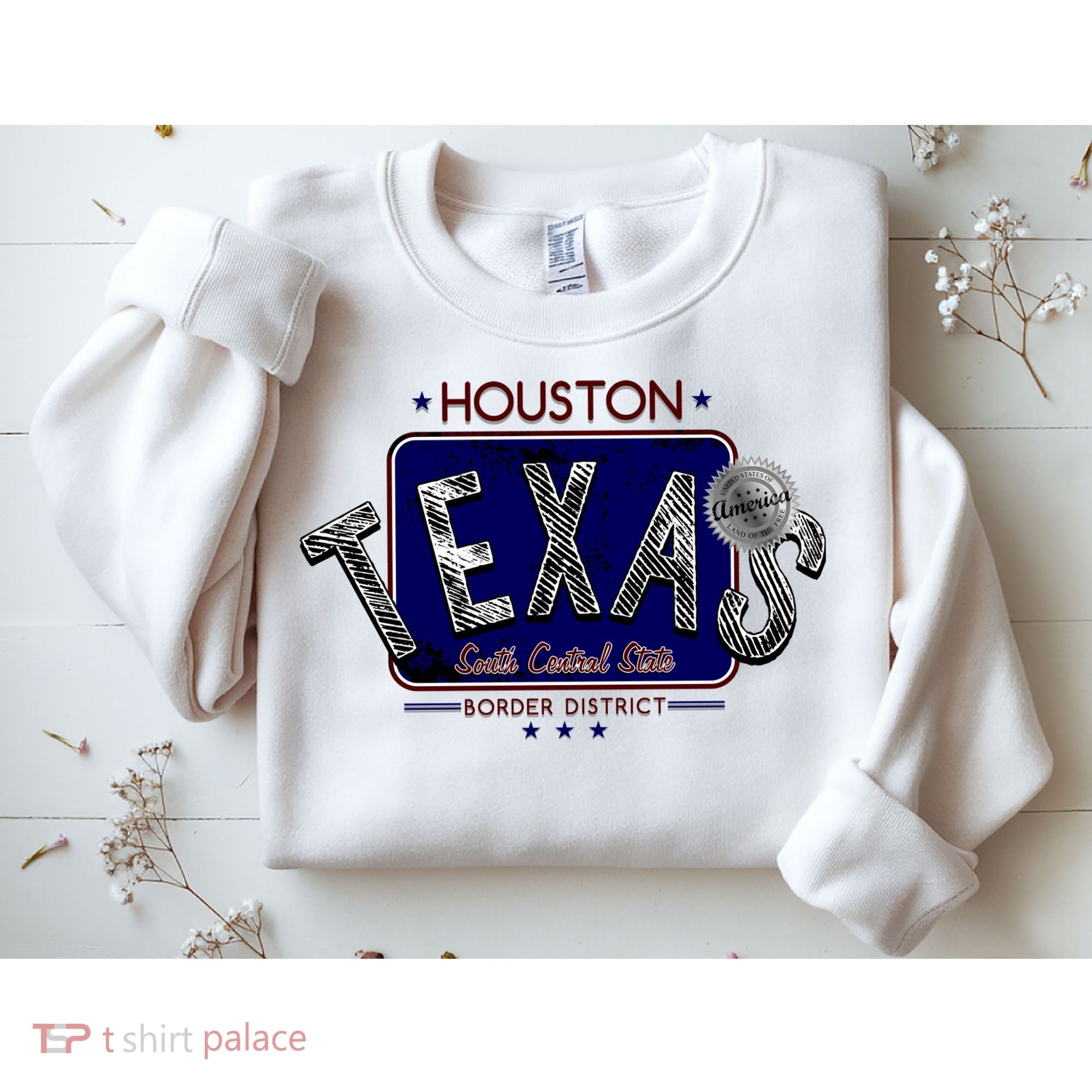 Houston Texas Land of the Free Logo Sweatshirt