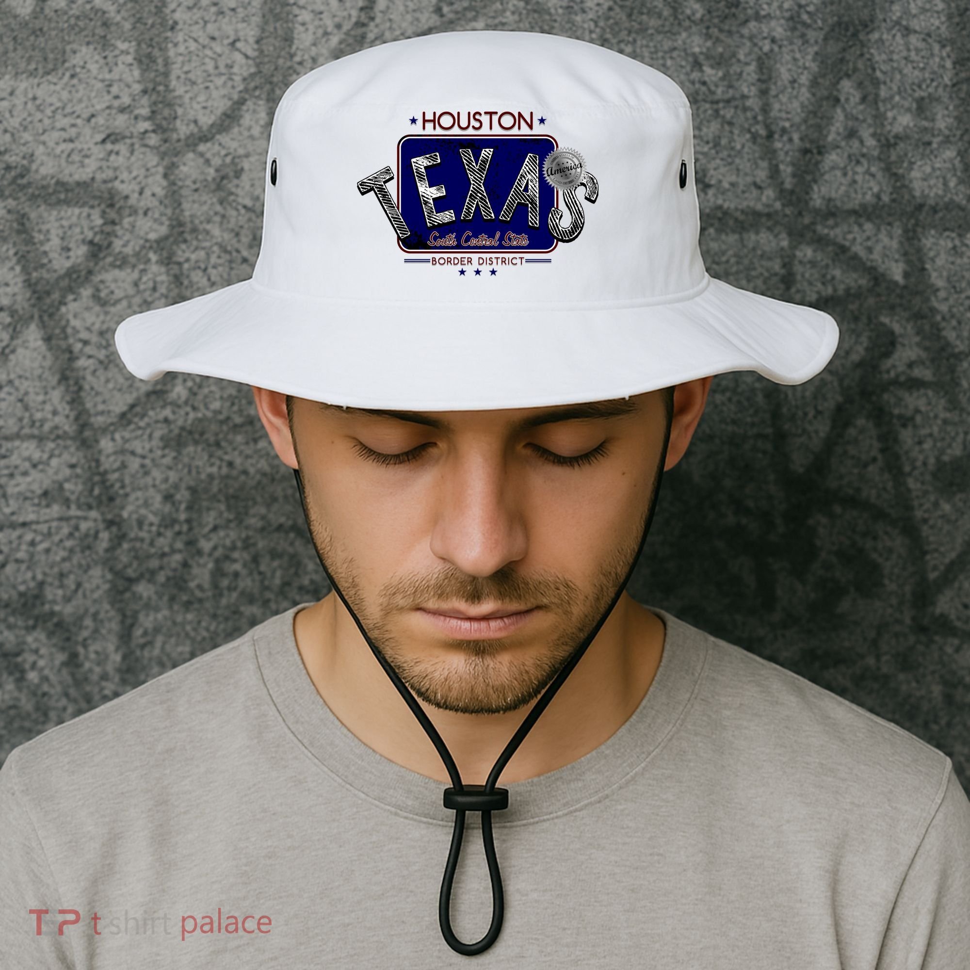 Houston Texas Land of the Free Logo Bucket Hat