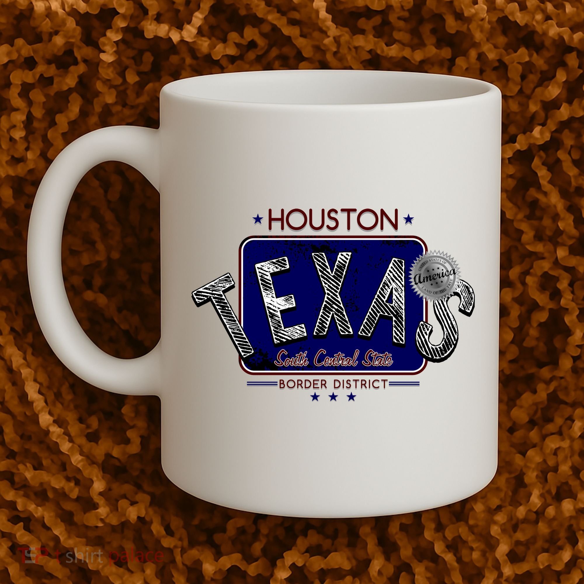 Houston Texas Land of the Free Logo Coffee Mug