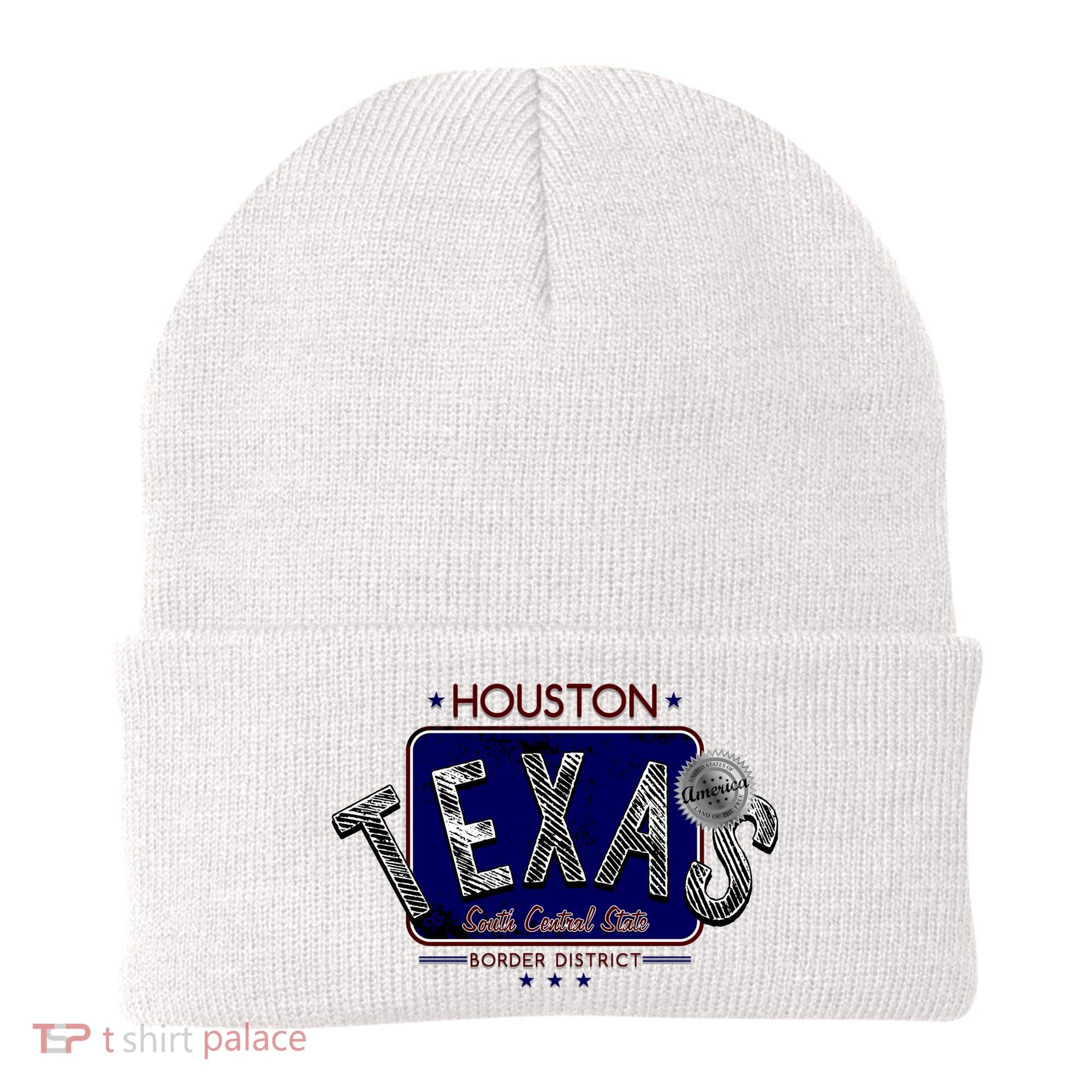 Houston Texas Land of the Free Logo Beanie