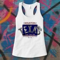 Houston Texas Land of the Free Logo Women's Tank Top thumb 3