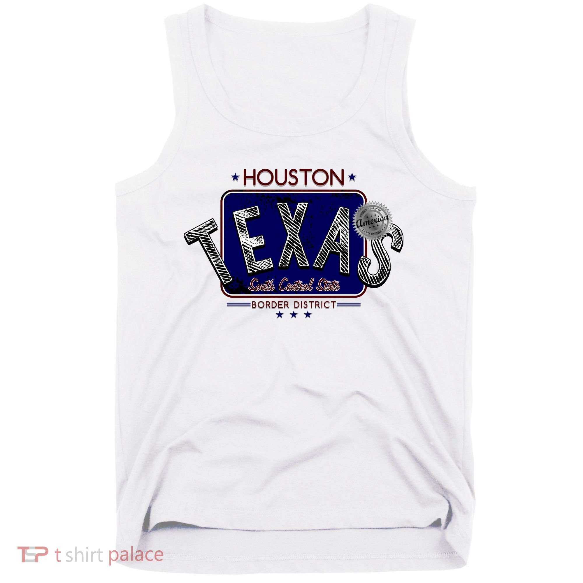 Houston Texas Land of the Free Logo Tank Top