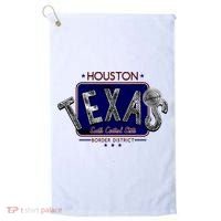 Houston Texas Land of the Free Logo Golf Towel thumb 0