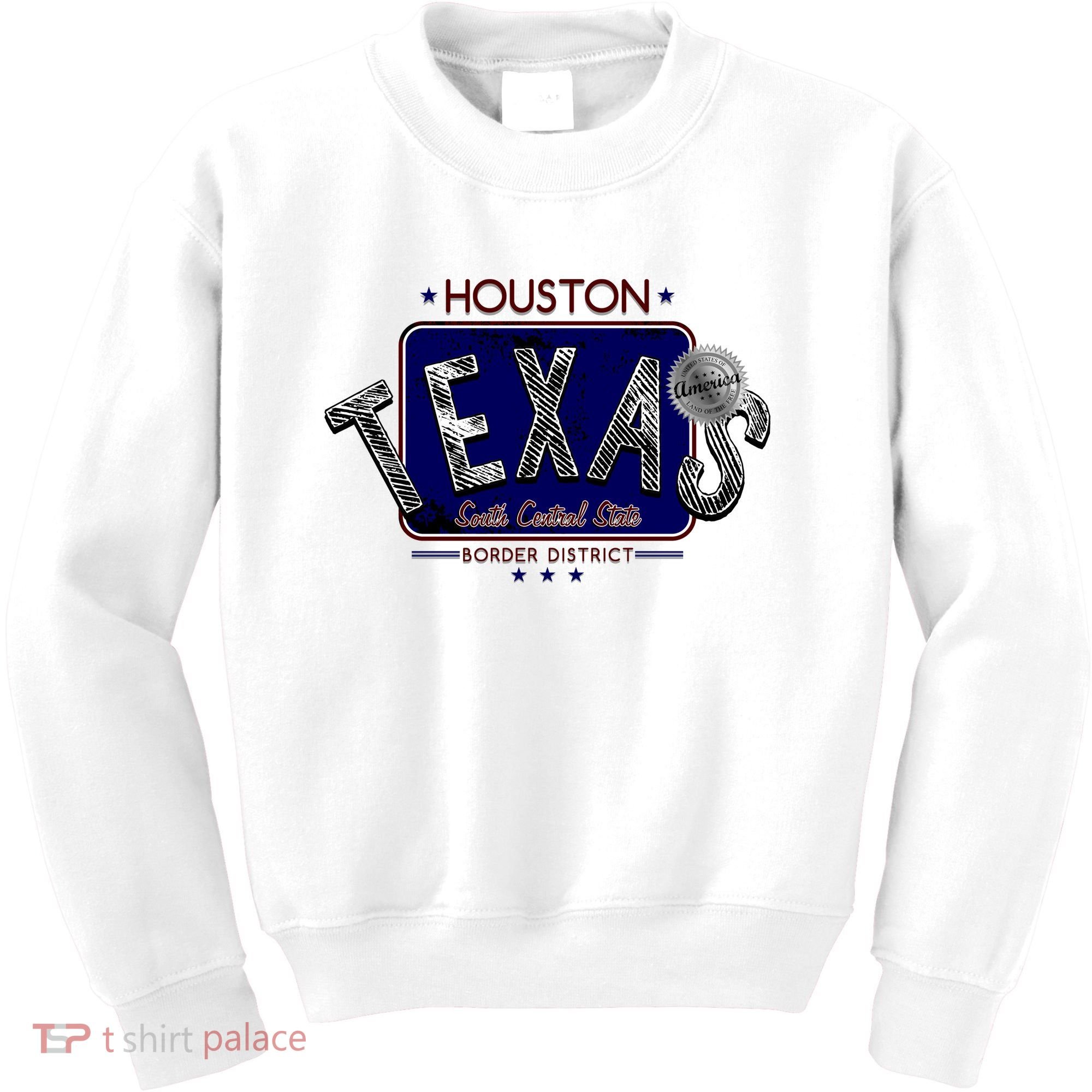 Houston Texas Land of the Free Logo Kids Sweatshirt