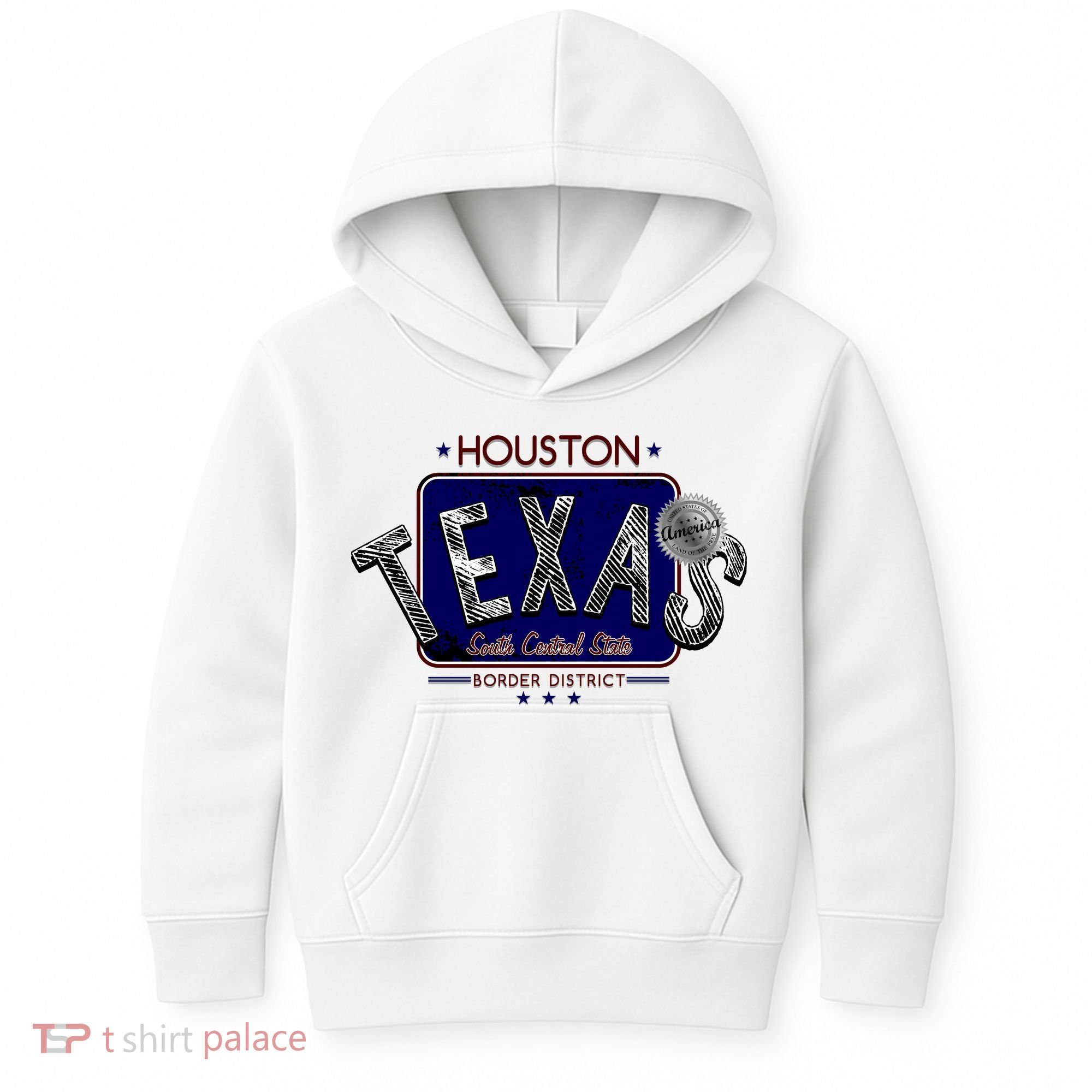 Houston Texas Land of the Free Logo Kids Hoodie
