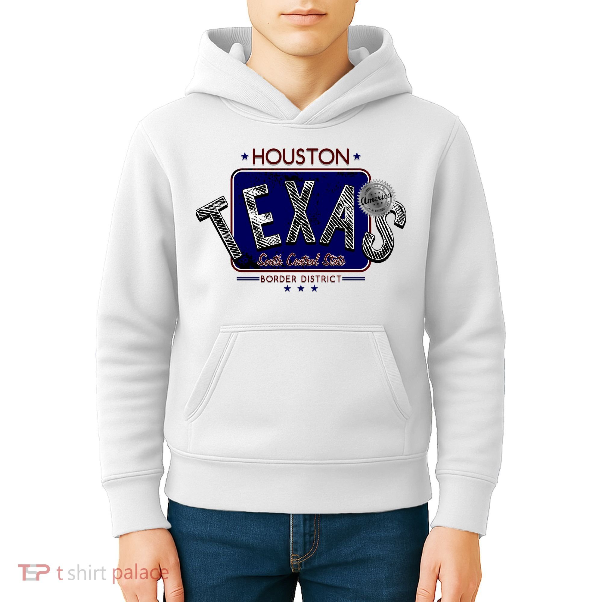 Houston Texas Land of the Free Logo Kids Hoodie