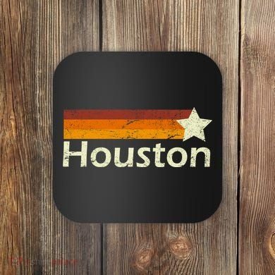 Houston Texas Vintage Star Logo Coaster