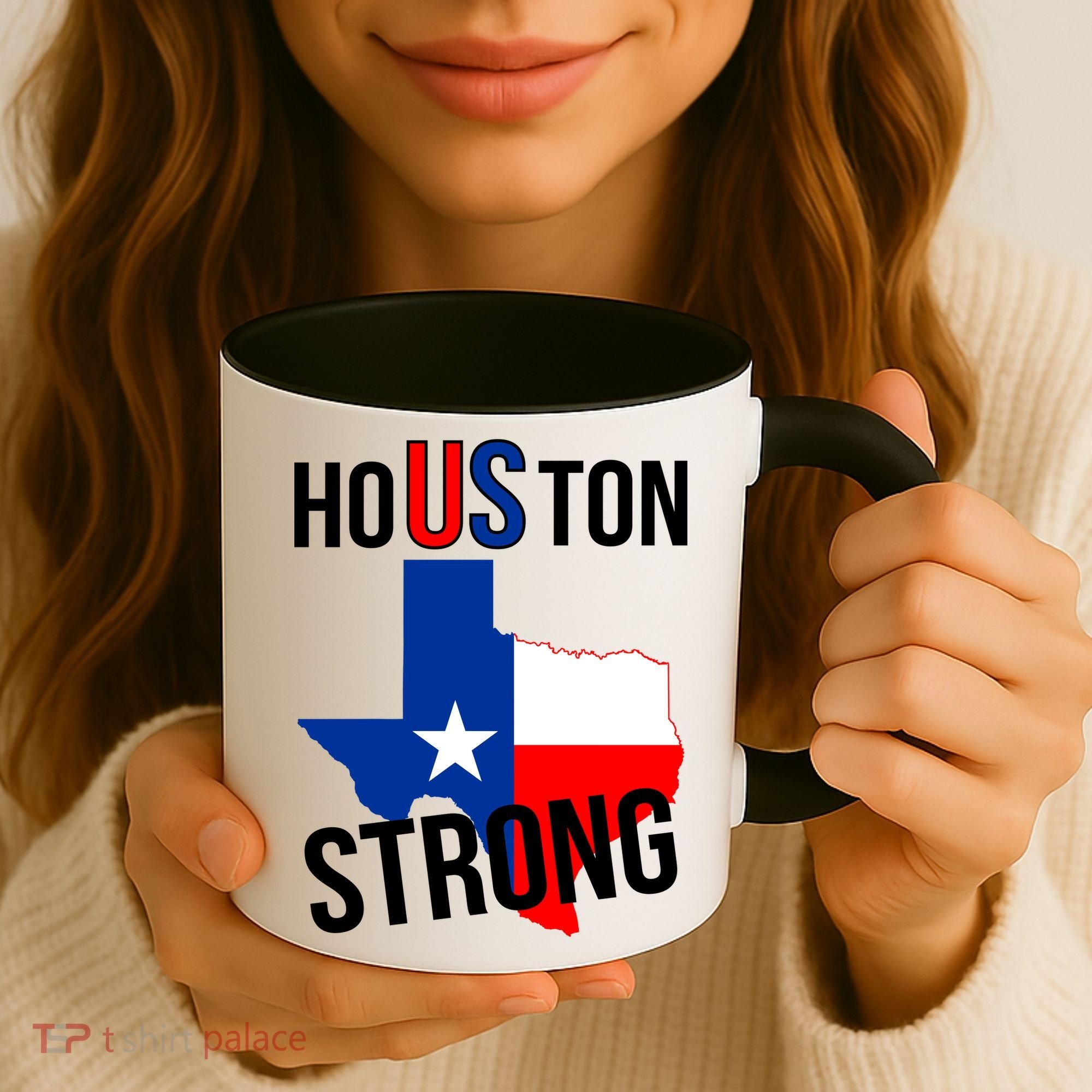 Houston US Strong Texas State Flag Coffee Mug