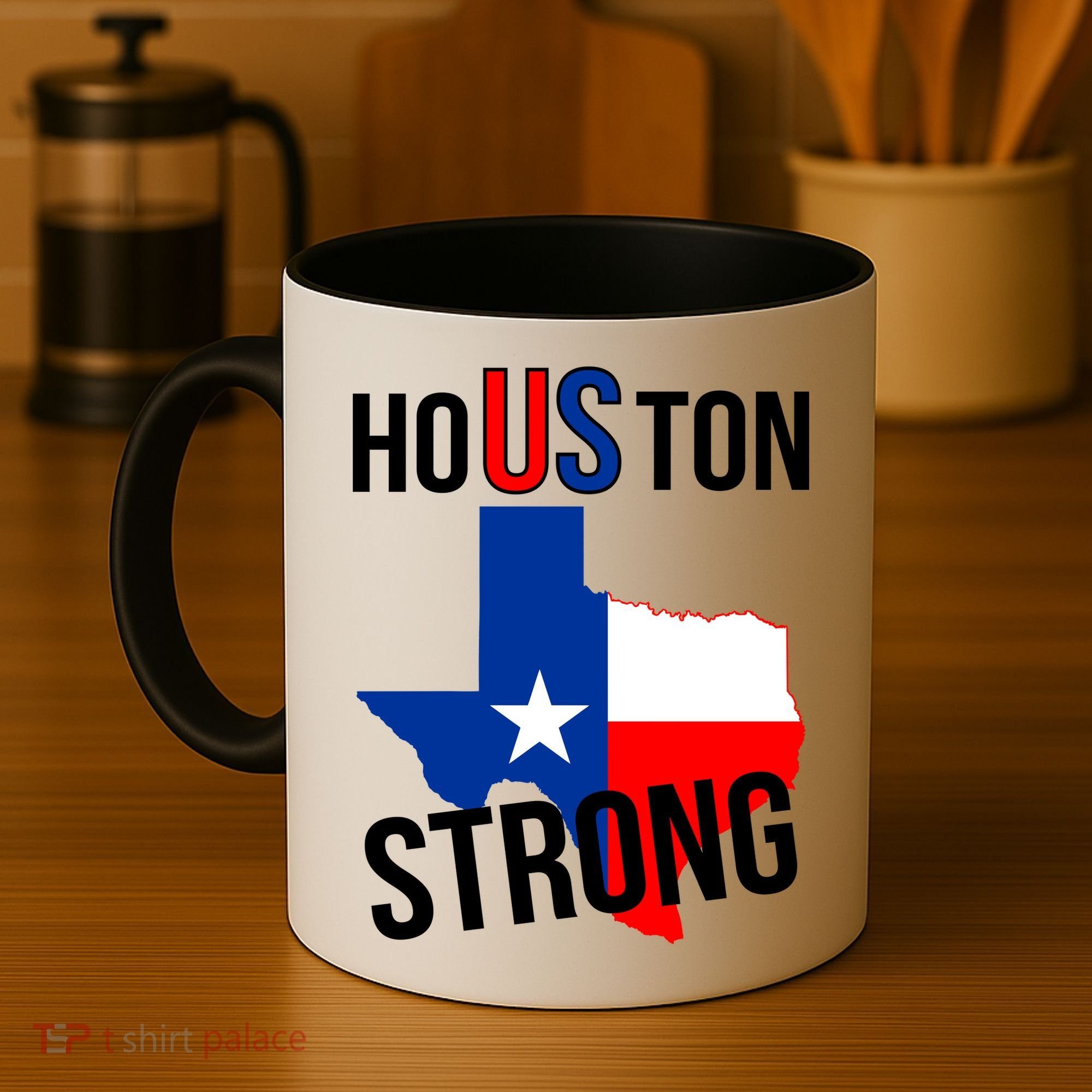 Houston US Strong Texas State Flag Coffee Mug