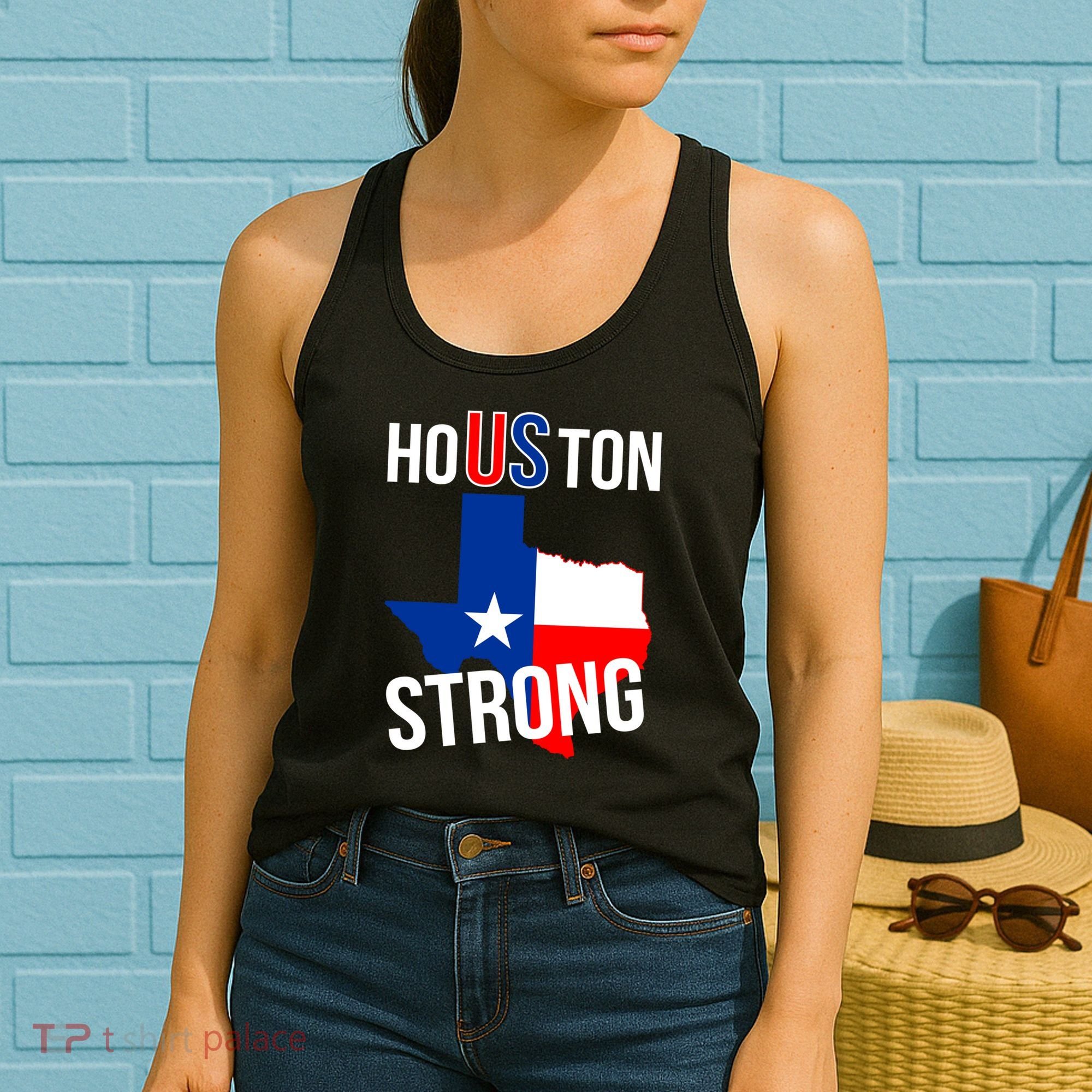 Houston US Strong Texas State Flag Women's Tank Top